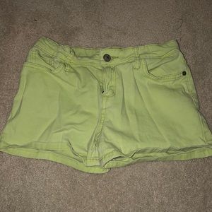 neon yellow shorts